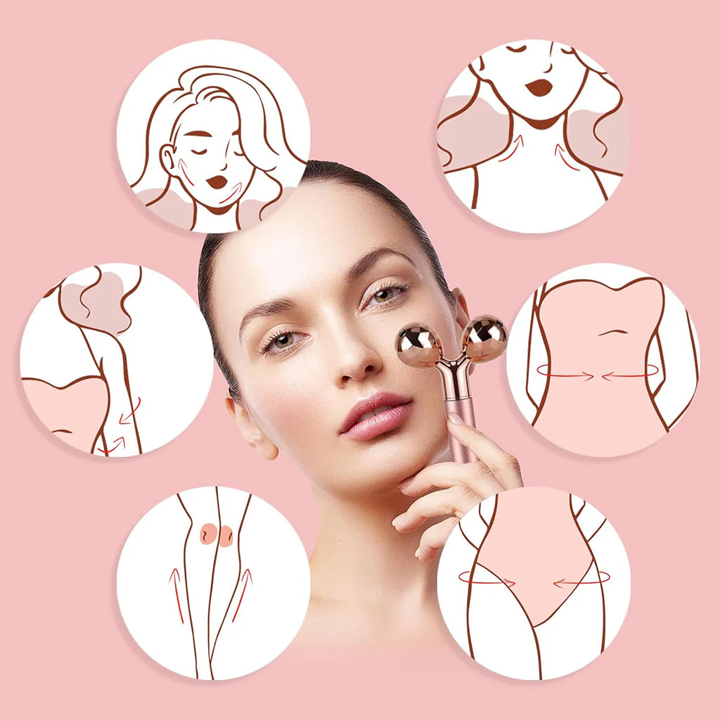 Royal Rushe Rose Quartz Facial Massage Set